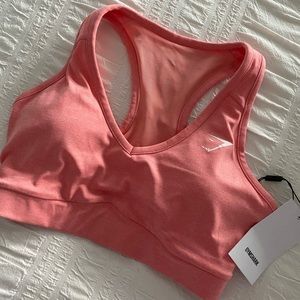 Coral gymshark sports bra!  Brand new with tags! Size small